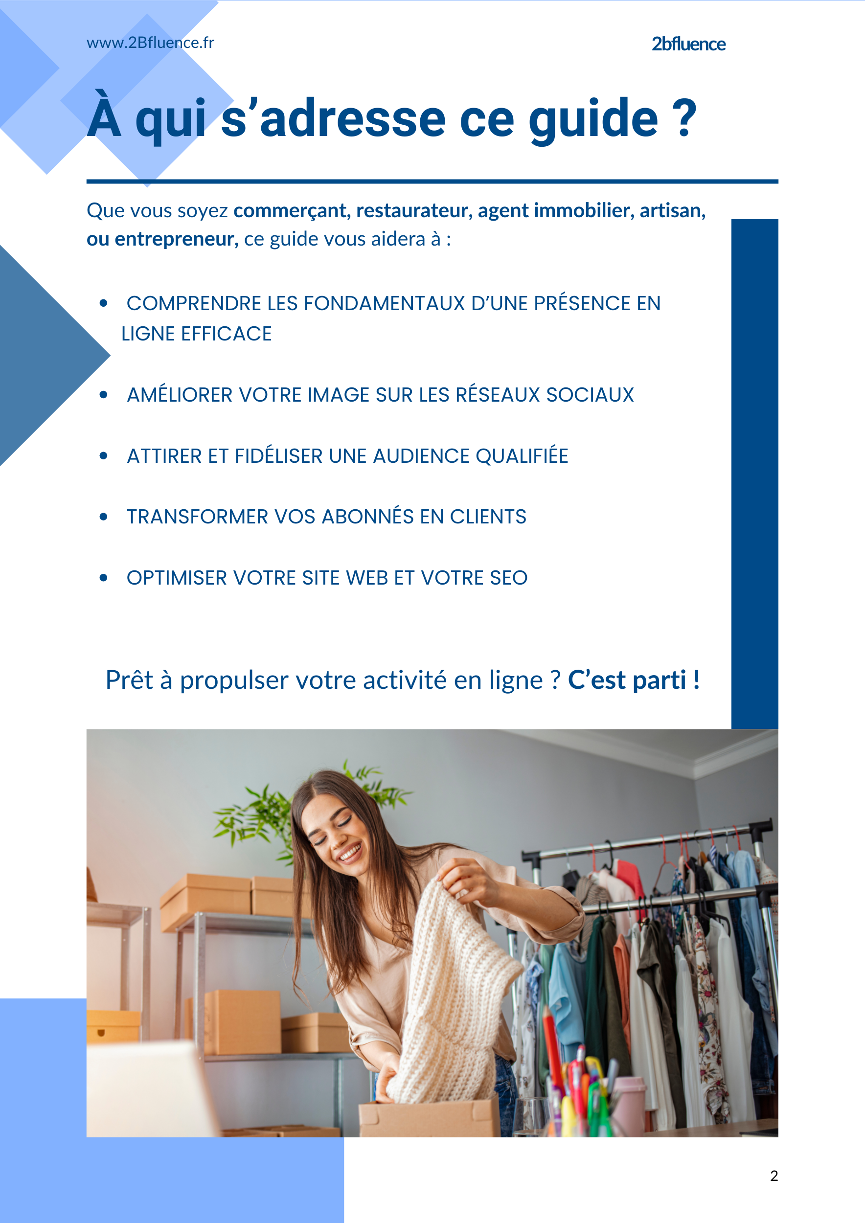 Public cible du Guide Gratuit 2bFluence.