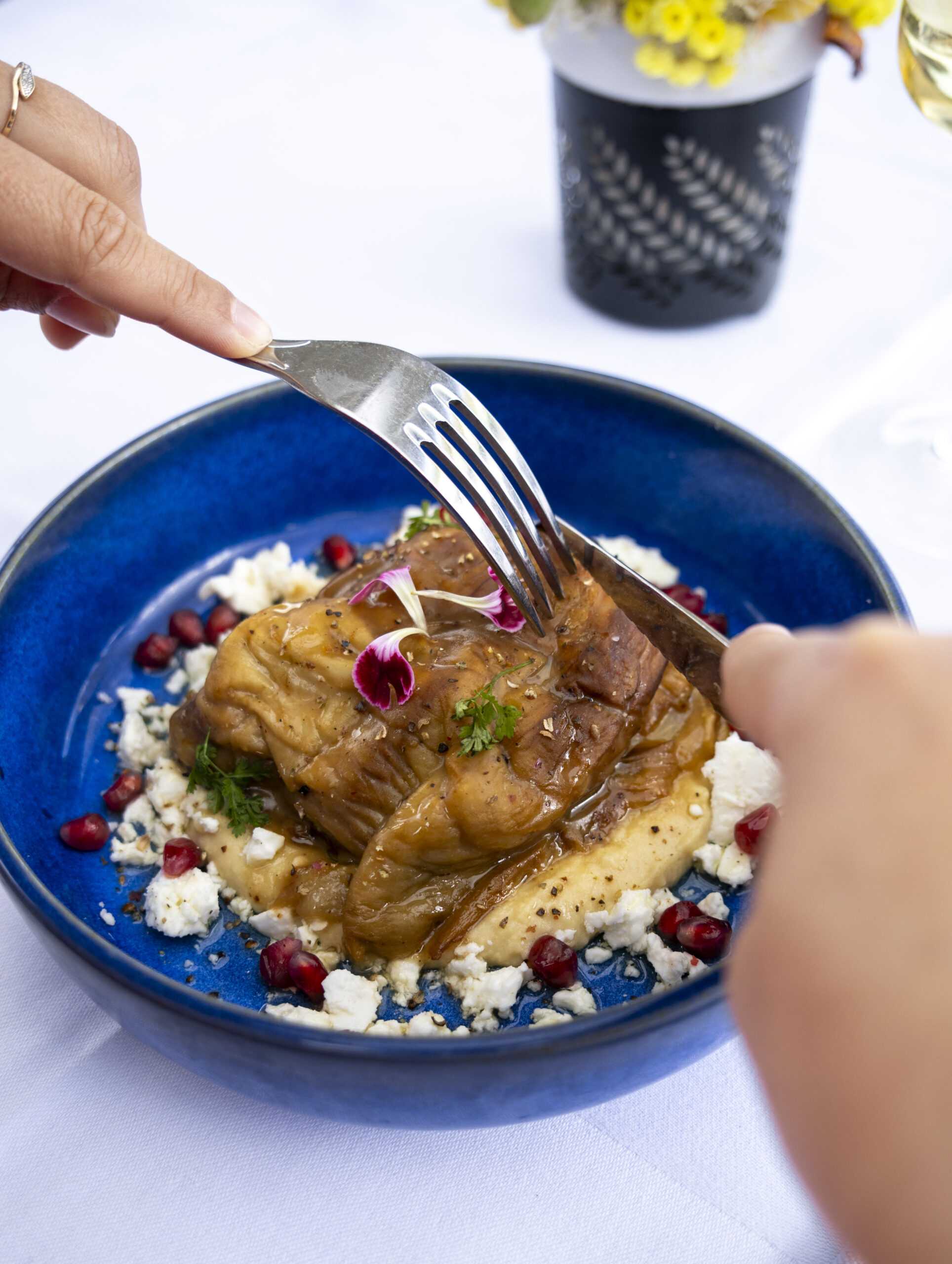 Plat gastronomique au Chalet du Pharo à Marseille – création de contenu restaurant par 2bFluence
